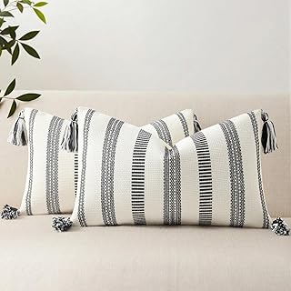 Striped outdoor pillow