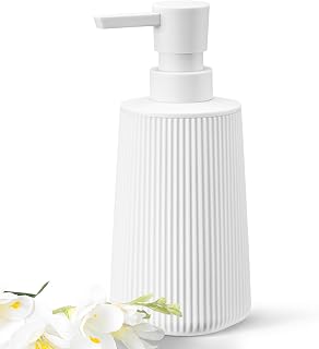 White ceramic soap dispenser
