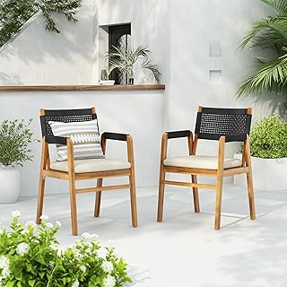 Black garden chairs