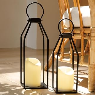 Black outdoor lanterns