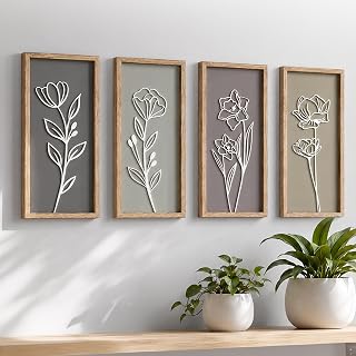 Neutral framed wall art