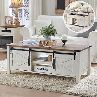 Rustic wood coffee table