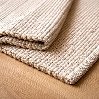 Jute or natural area rug
