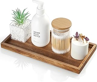 Rustic wood vanity tray