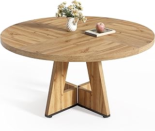 Round wood breakfast table