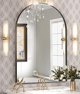 Arched bathroom mirror