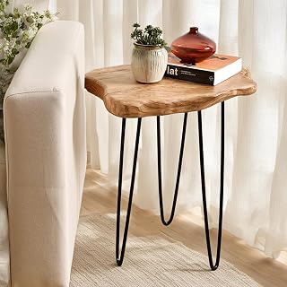 Wood side table