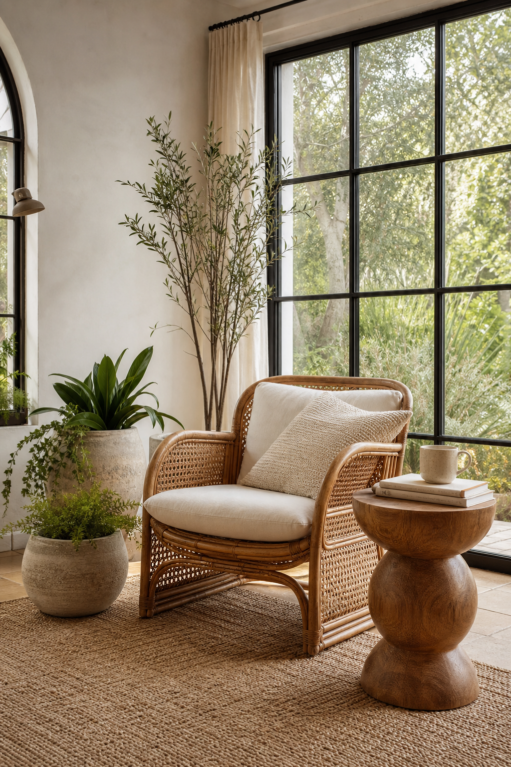 Organic Modern Sunroom Amazon Finds finished room setup