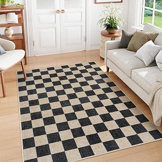 Checkerboard area rug
