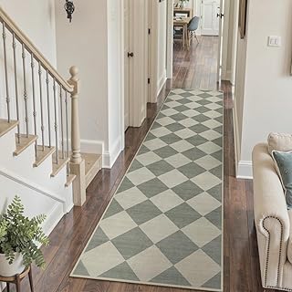 Checkerboard hallway runner