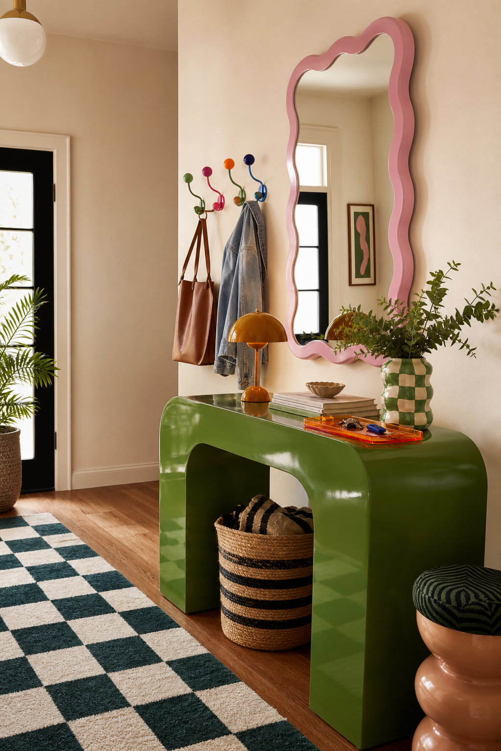 Retro Postmodern Entryway Amazon Finds finished room setup