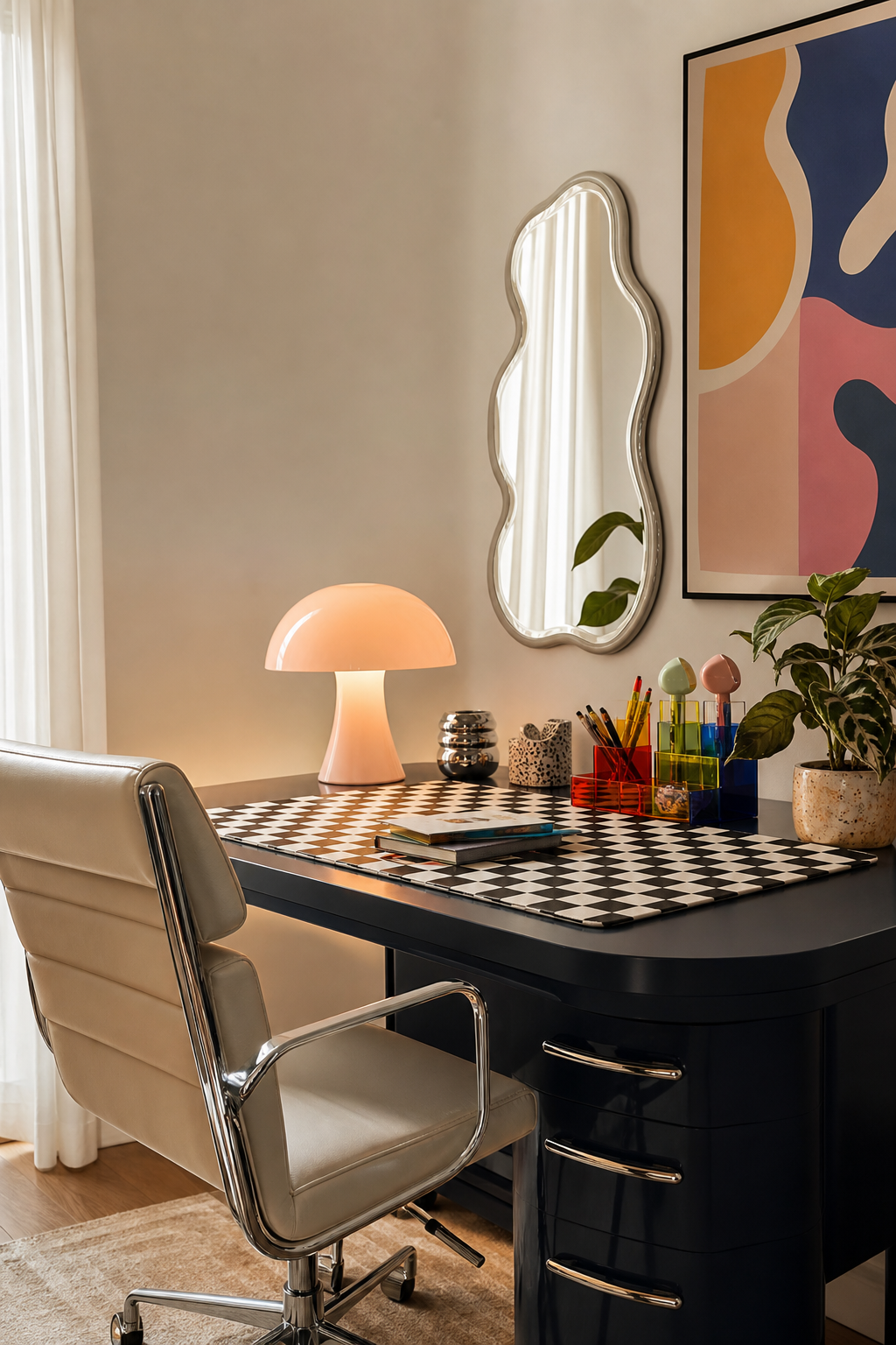 Retro Postmodern Home Office Amazon Finds finished room setup