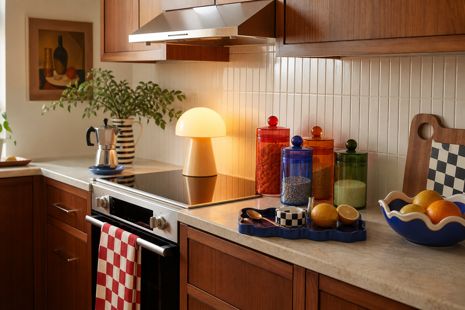 Retro Postmodern Kitchen Amazon Finds finished room setup