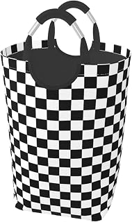 Checkerboard laundry hamper
