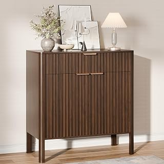 Light wood coffee bar cabinet