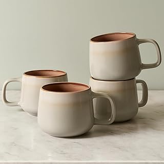 Cream ceramic mugs