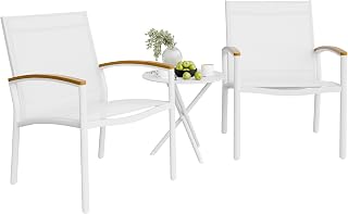 Cream patio chair set